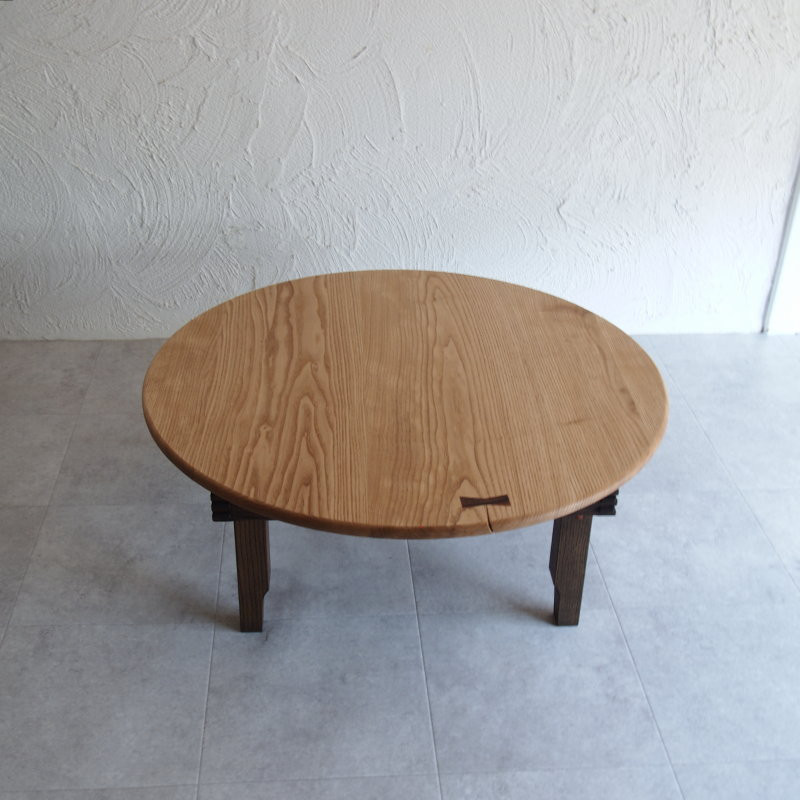 家具工房芽生♡ちゃぶ台♡120cm♡タモ無垢 ちゃぶ台なら家具工房芽生ヤフー店