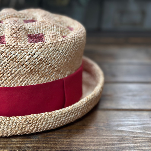 新品未使用　KENT BREAD HAT 麦わらチェリーパイハット 受注生産】麦わらチェリーパイハット ハット KENT BREAD HAT