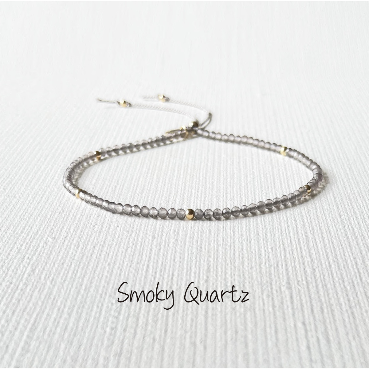 K14gf×スモーキークォーツ コードブレスレット