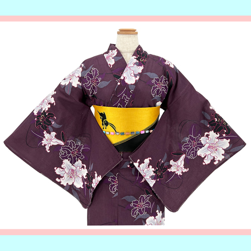 超美品　綿　現代浴衣　浴衣 着物　夏物　163 トール　紅色　赤　綿紅梅 超美品 綿 現代浴衣 浴衣 着物 夏物 163 トール 紅色 赤 綿紅梅