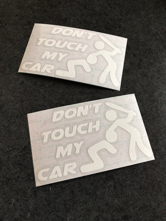 don't touch My car バット ステッカー お得2枚セット アメ車 【カラー選択可】 送料無料♪ 2枚目の画像