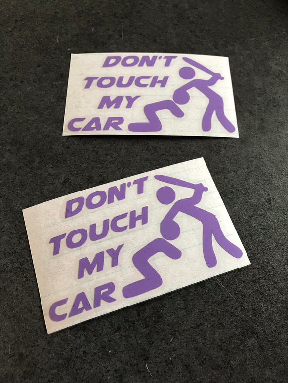 don't touch My car バット ステッカー お得2枚セット アメ車 【カラー選択可】 送料無料♪ 7枚目の画像