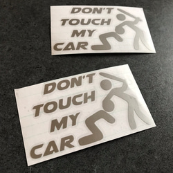 don't touch My car バット 中サイズ ステッカー お得2枚セット アメ車 【カラー選択可】 送料無料♪ 10枚目の画像