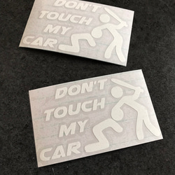 don't touch My car バット 特大サイズ ステッカー お得2枚セット 【カラー選択可】 送料無料♪ 3枚目の画像