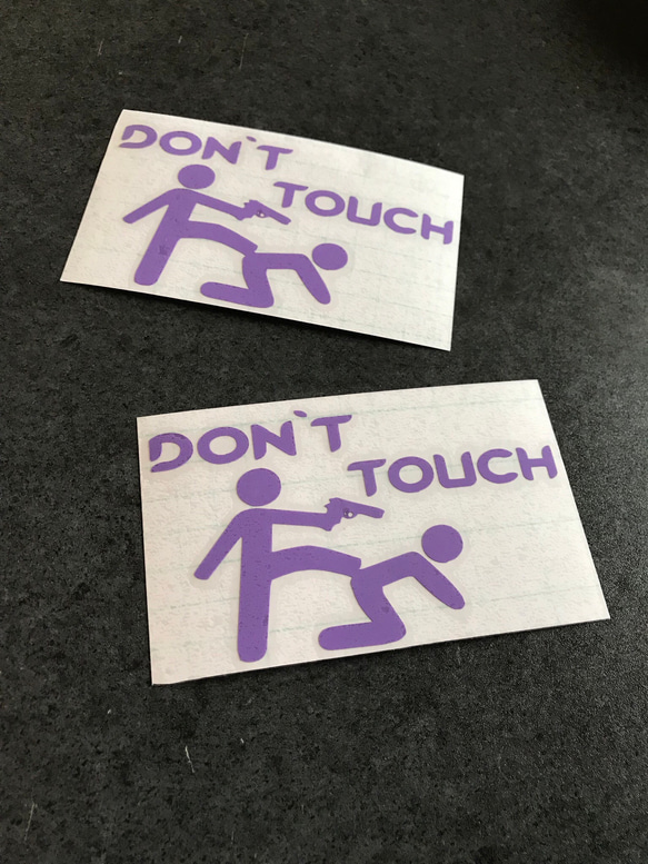 don't touch ピストル ステッカー お得2枚セット アメ車 【カラー選択可】 送料無料♪ 9枚目の画像