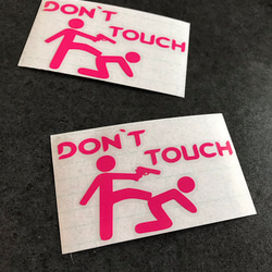 don't touch ピストル ステッカー お得2枚セット アメ車 【カラー選択可】 送料無料♪ 6枚目の画像