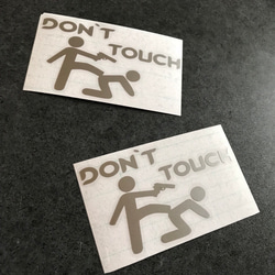 don't touch ピストル 中サイズ ステッカー お得2枚セット アメ車 【カラー選択可】 送料無料♪ 10枚目の画像