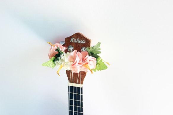 手工套件尤克里裡絲帶花環夏威夷工藝樂器配件木槿吉他阿羅哈音樂會 第4張的照片