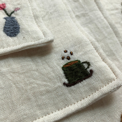 手刺繍ダブルガーゼハンカチ 4枚目の画像