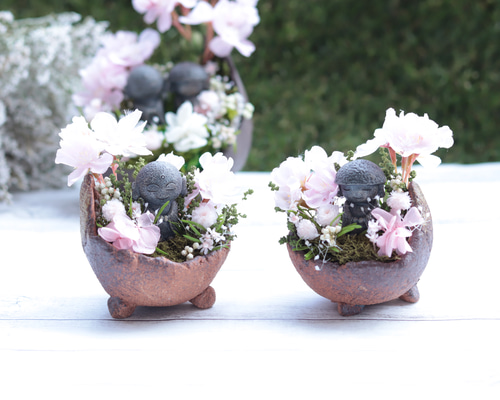 お地蔵さまのミニお花見＊1点＊光触媒＊母の日・誕生日・敬老の日