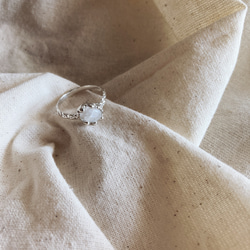 grain ring【silver925】/シンプル　シルバー　シルバー925　シルバーリング　ラブラドライト　天然石 3枚目の画像