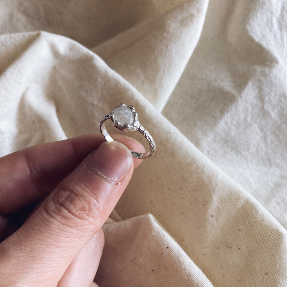grain ring【silver925】/シンプル　シルバー　シルバー925　シルバーリング　ラブラドライト　天然石 12枚目の画像