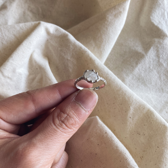 grain ring【silver925】/シンプル　シルバー　シルバー925　シルバーリング　ラブラドライト　天然石 10枚目の画像