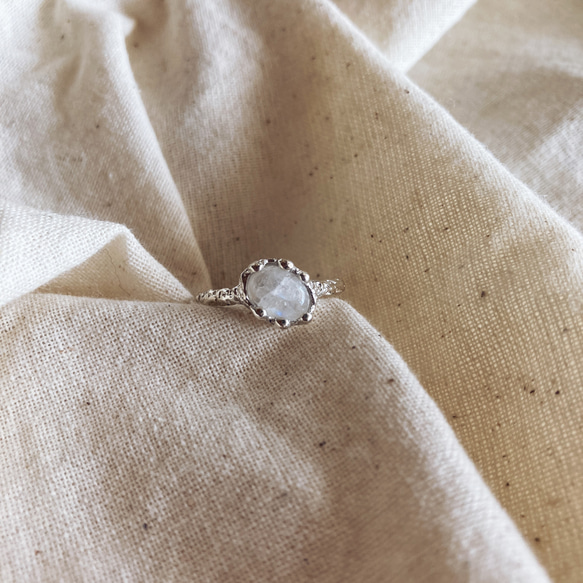 grain ring【silver925】/シンプル　シルバー　シルバー925　シルバーリング　ラブラドライト　天然石 13枚目の画像