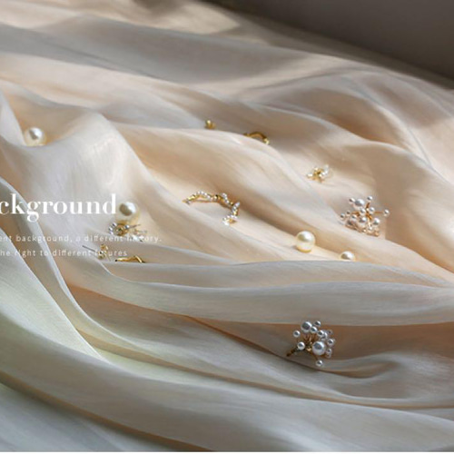 Z218 シャンパン色流れる光沢感ありサテン生地 レース ʚmummyɞ 通販