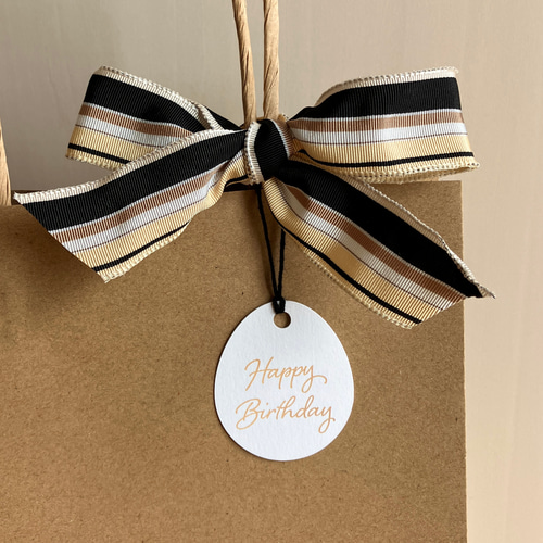ハッピーバースデー　happy birthday誕生日プレゼント　オーダーメイド ラッピングタグ「Happy Birthday」―誕生日ギフトに― タグ・台紙