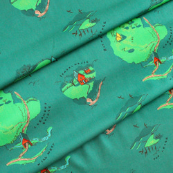 カットクロス Windham Fabrics / West Hill Buttercup Map Grass green 5枚目の画像