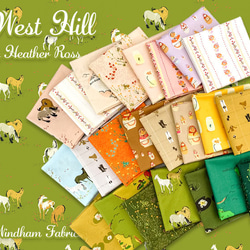 カットクロス Windham Fabrics / West Hill / ButtercupMap Green 7枚目の画像