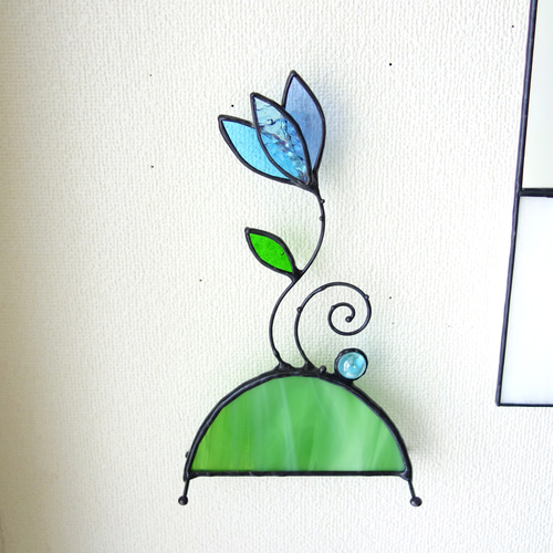 癒しの花の丘]ステンドグラスのオブジェ＊受注制作 その他インテリア