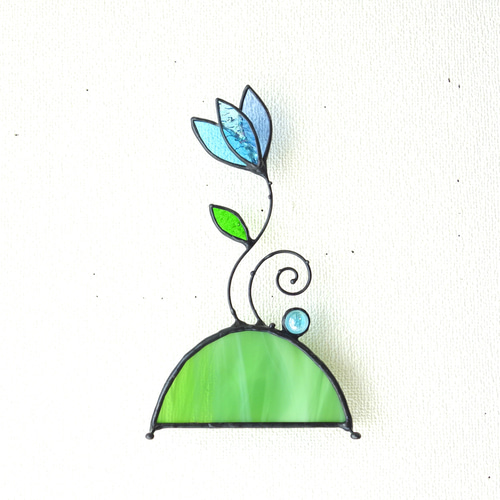 癒しの花の丘]ステンドグラスのオブジェ＊受注制作 その他インテリア