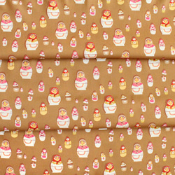 カットクロス Windham Fabrics / West Hill / Matryoshka Dolls Brown 6枚目の画像