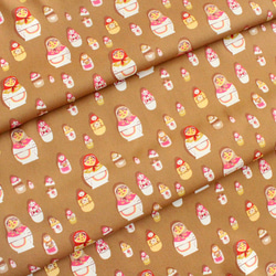 カットクロス Windham Fabrics / West Hill / Matryoshka Dolls Brown 5枚目の画像