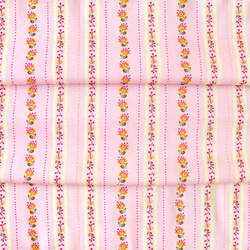 カットクロス Windham Fabrics / West Hill / Floral Stripe Pink 6枚目の画像