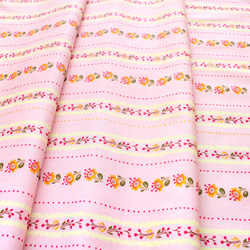 カットクロス Windham Fabrics / West Hill / Floral Stripe Pink 4枚目の画像