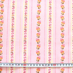 カットクロス Windham Fabrics / West Hill / Floral Stripe Pink 3枚目の画像