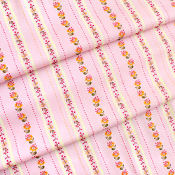 カットクロス Windham Fabrics / West Hill / Floral Stripe Pink 5枚目の画像