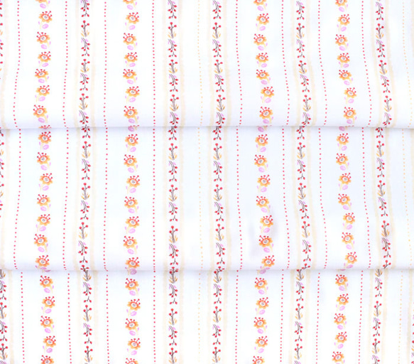カットクロス Windham Fabrics / West Hill / Floral Stripe Lilac 6枚目の画像