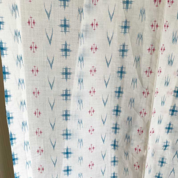 ふんわりペプラムチュニック 【 着物リメイク 】 白 * ピンク * 青 / 七分袖 11枚目の画像