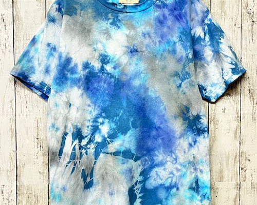 タイダイ Tシャツ ブルー　サイズ48 a068c25db2327c0758474aa6a4bad1