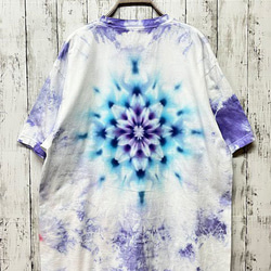 タイダイ染め Tシャツ　XLサイズ　曼荼羅　パープル　ムラ染め　Hippies Dye HD19-66 4枚目の画像