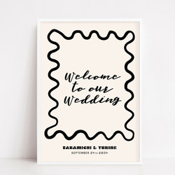 ウェルカムボード くねくねアブストラクト│ウェディング 結婚式 ニューヨーク 7枚目の画像
