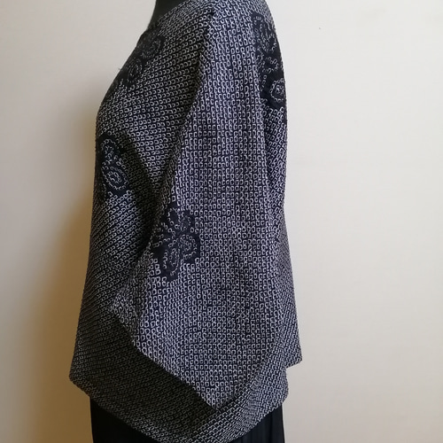 SOLD お値下げ中 着物リメイク ブラウス 羽織絞り FREE SIZE ブラウス  