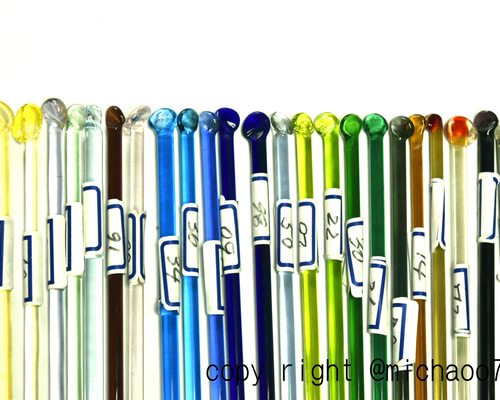 GLASS ROD MORETTI モレッティのガラス棒 透明系 TR24色24本20CM