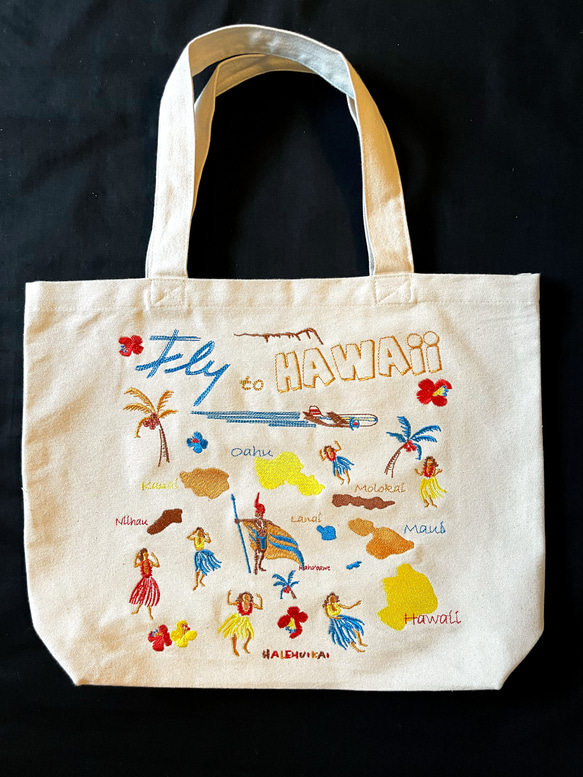 お歳暮・冬ギフト特集 - おとなの週末お取り寄せ倶楽部 ハワイアン柄 刺繍トートバッグ トートバッグ 通販 kai hui hale トートバッグ