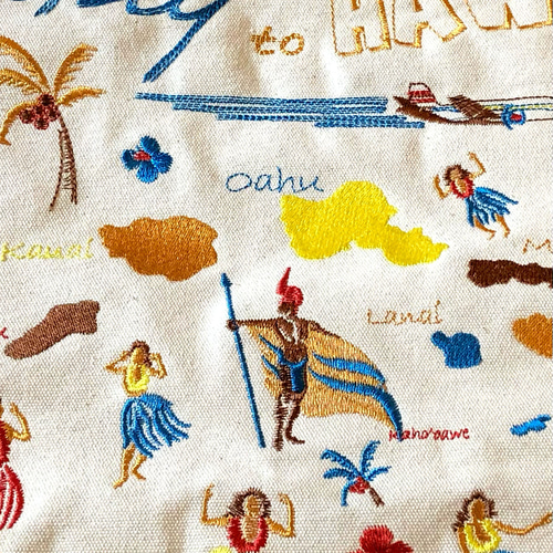 新品未使用　FELLER ハワイアン刺繍 トートバッグ 刺繍トートバッグ ハワイアン柄 トートバッグ hale hui kai 通販