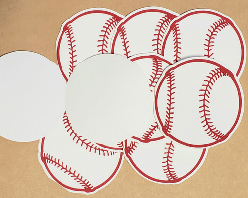 野球ボール型 ミニカード 10枚セット メッセージカード クラフトヴ