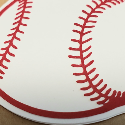 野球ボール型 ミニカード 10枚セット メッセージカード クラフトヴ