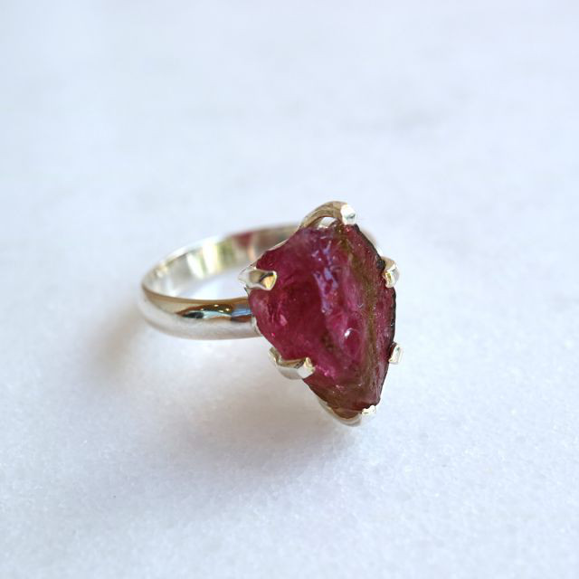 【セール品】SVR-333 【CERCA】トルマリン スターリングシルバーリング　15号