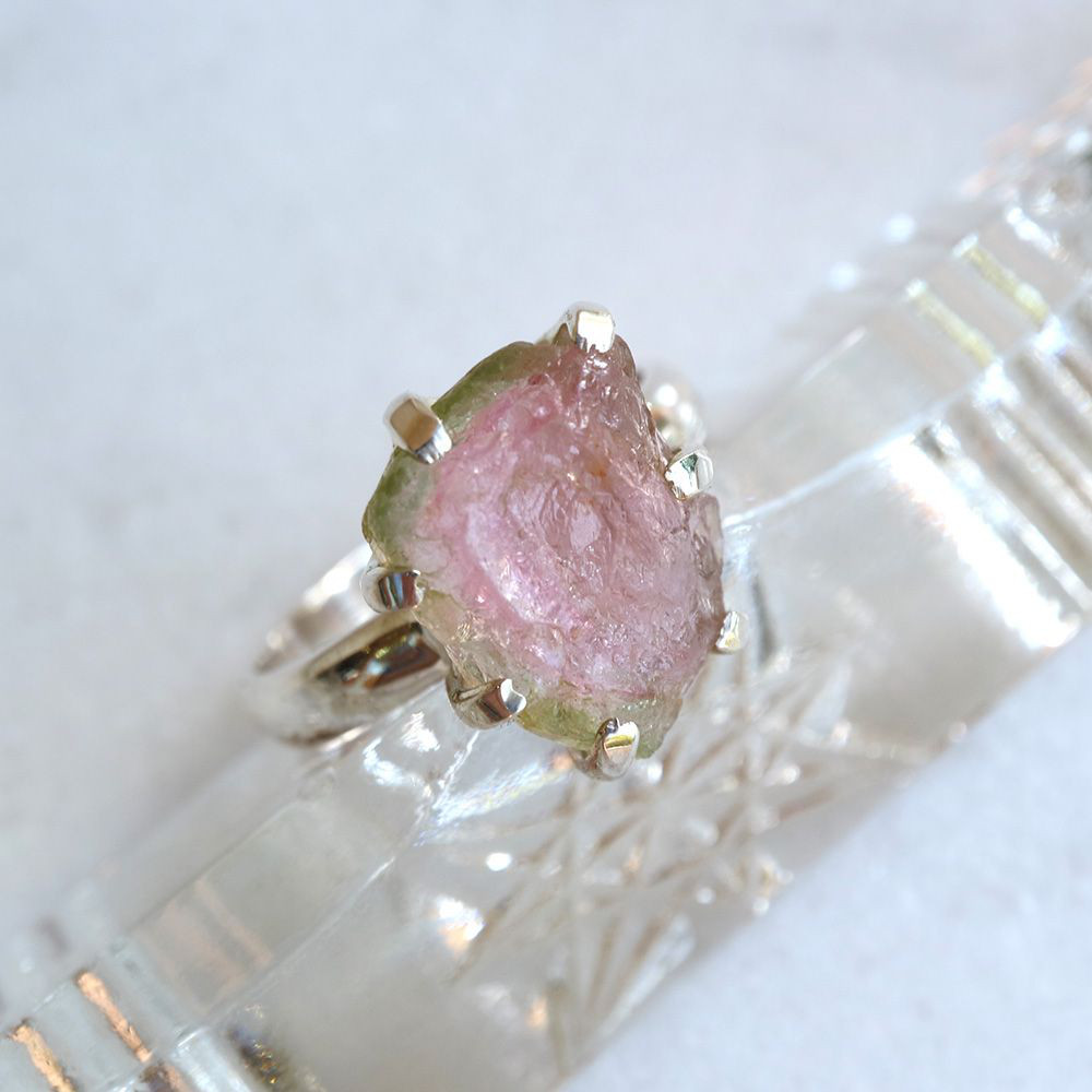 【セール品】SVR-337【CERCA】トルマリン スターリングシルバーリング　17号