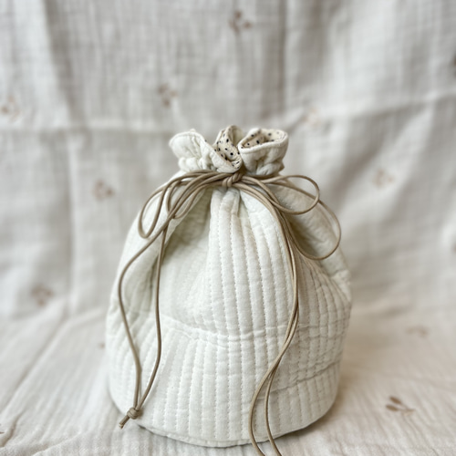 ヌビ バッグ ポーチ 底板 ハンドメイド ベージュピンク×チェリー ヌビ バッグ ポーチ 底板 ハンドメイド ベージュピンク×チェリー