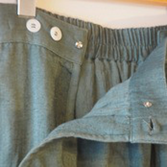 【SALE】柔らかいダブルガーゼ素材のタイトスカート サイドスリットで足長効果 10枚目の画像