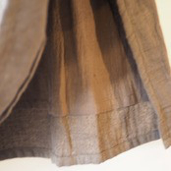 【SALE】柔らかいダブルガーゼ素材のタイトスカート サイドスリットで足長効果 8枚目の画像