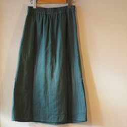 【SALE】柔らかいダブルガーゼ素材のタイトスカート サイドスリットで足長効果 3枚目の画像