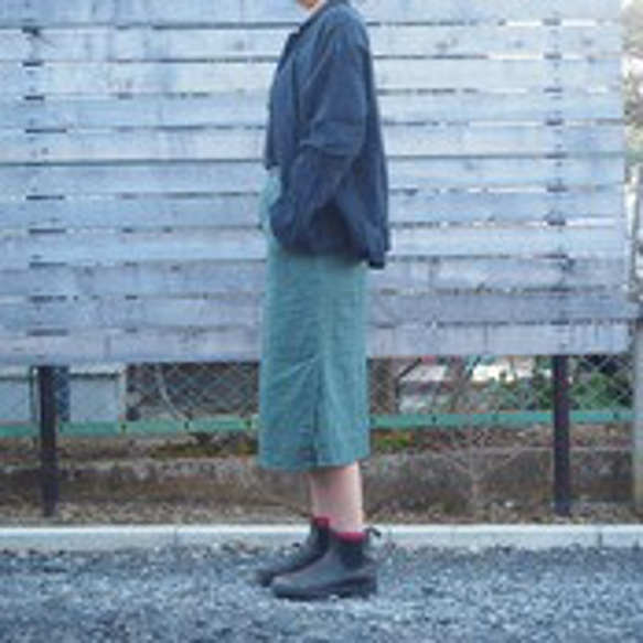 【SALE】柔らかいダブルガーゼ素材のタイトスカート サイドスリットで足長効果 19枚目の画像