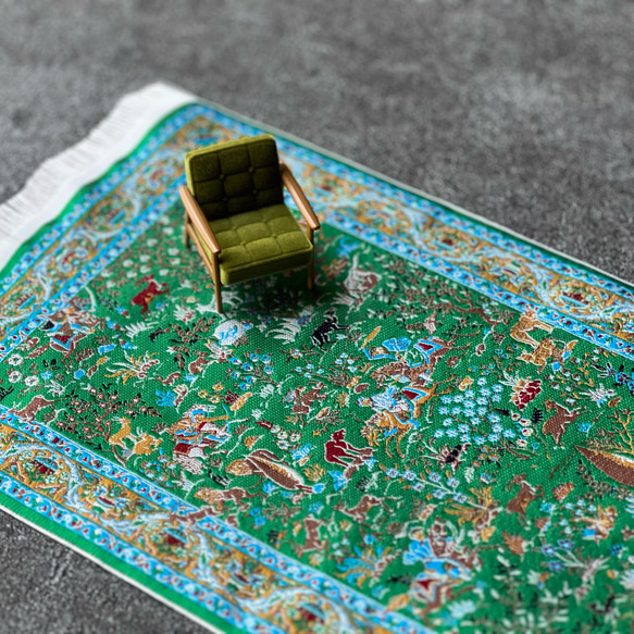 専用ページ　ミニチュアガラスジャー(プレミアム) 4カラー、ガラスジャーレッド ミニチュア ペルシャ絨毯 ドールハウス家具 ミニカーペット【008