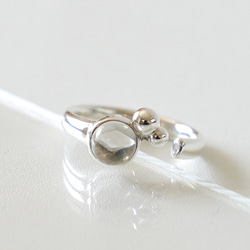 <Herz>Bubble Crystal RING / SV925 ≪送料無料≫ 水晶 クリア 2枚目の画像